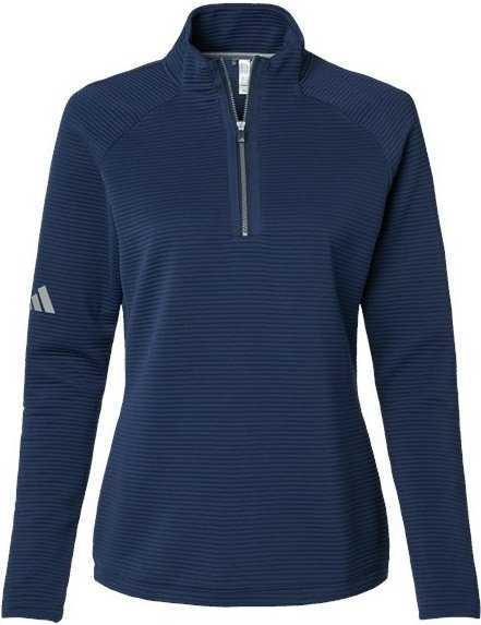Adidas A589 Women&#39;s Spacer Quarter-Zip Pullover - Collegiate Navy - HIT a Double - 1