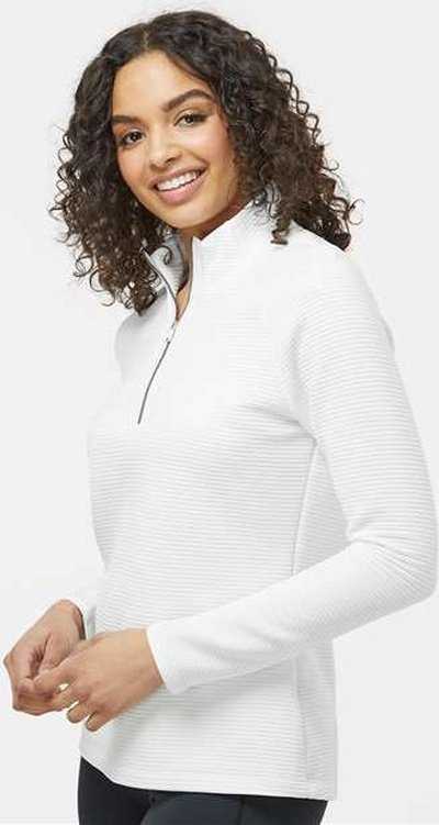 Adidas A589 Women&#39;s Spacer Quarter-Zip Pullover - Core White - HIT a Double - 3