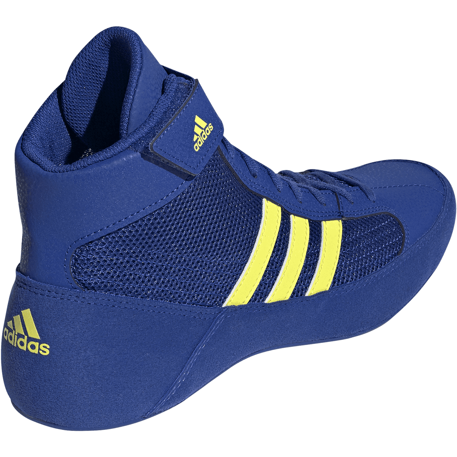 Adidas 222 HVC 2 Youth Laced Wrestling Shoes - Royal Solar Yellow