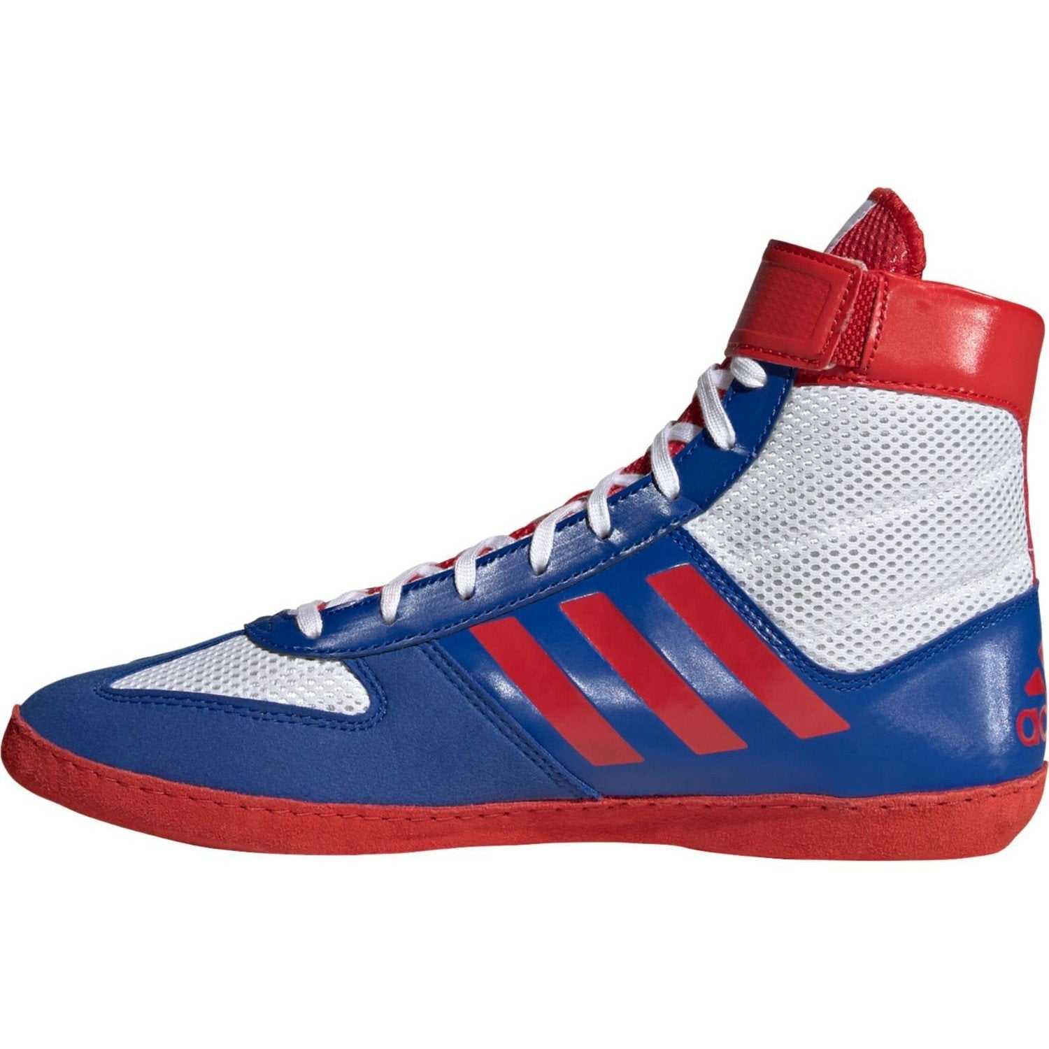 Destrucción gastos generales en términos de Adidas 224 Combat Speed 5 Wrestling Shoes - White Royal Red