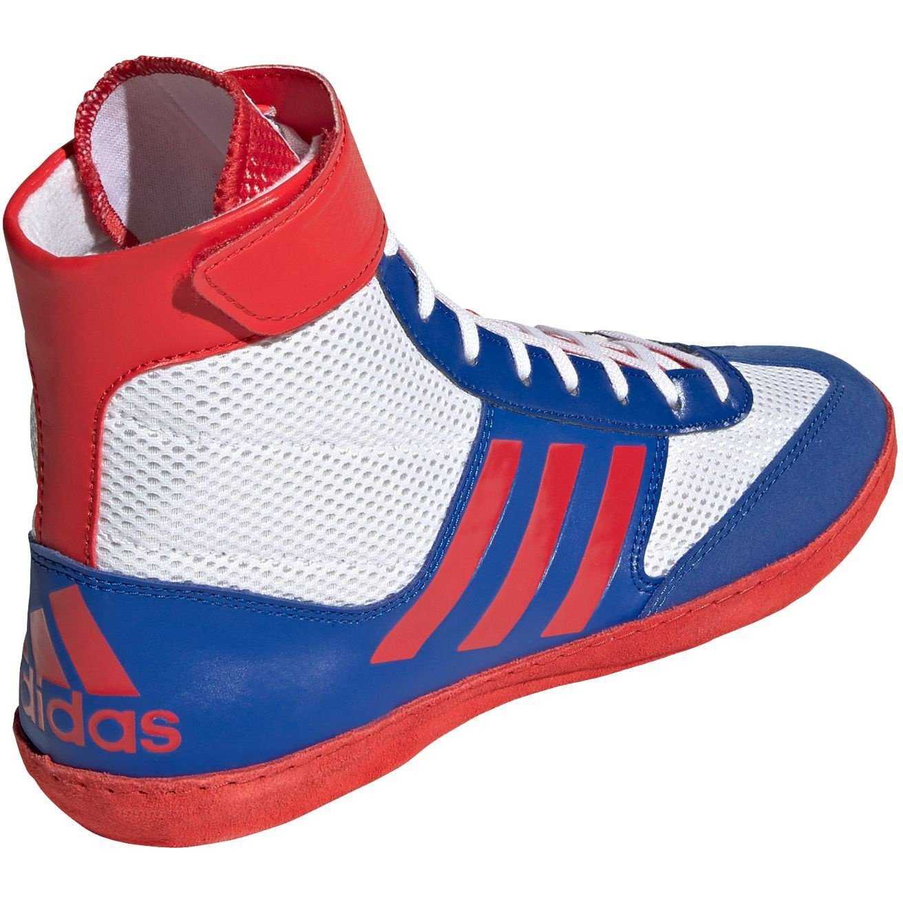 Adidas 224 Combat Speed 5 Wrestling Shoes - White Royal Red