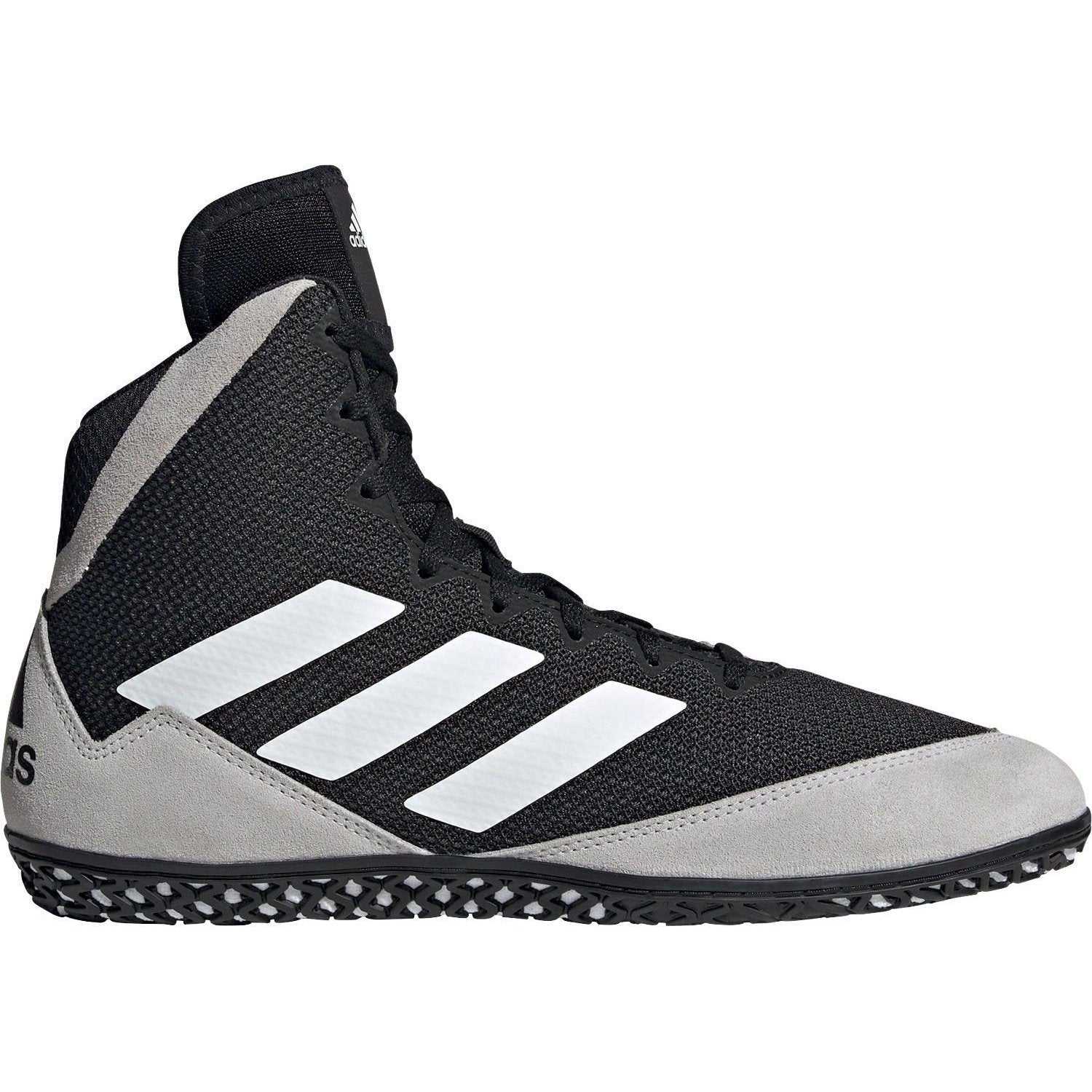 Adidas 232 Mat Wizard 5 Wrestling Shoes - Black Gray White - HIT a Double