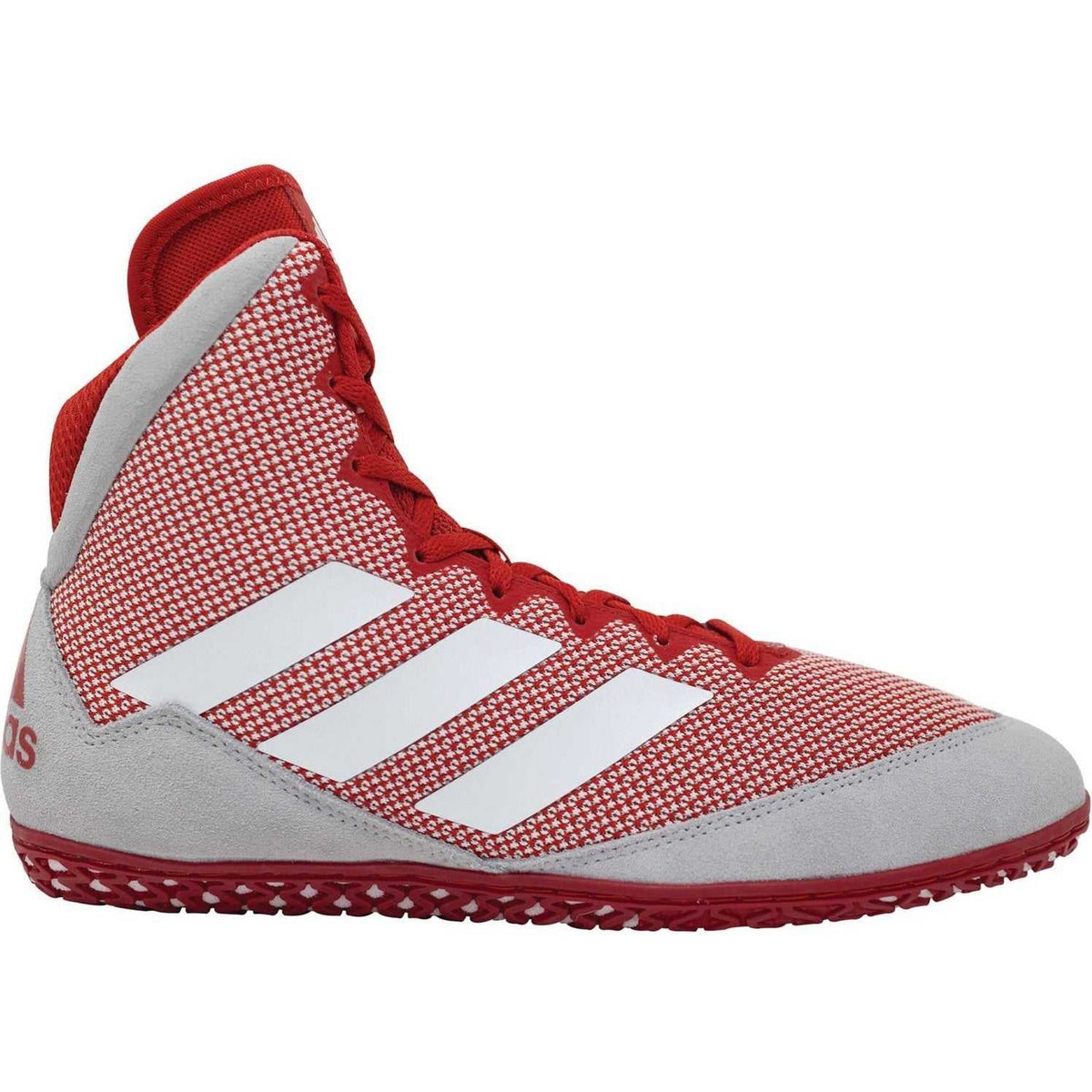 Adidas 232 Mat Wizard 5 Wrestling Shoes - Red Gray White - HIT a Double
