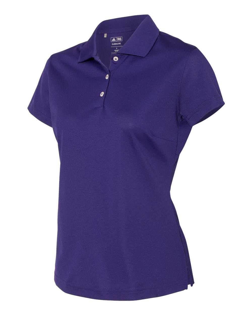 Adidas A131 Women's Basic Sport Shirt - Collegiate Purple White - HIT a Double