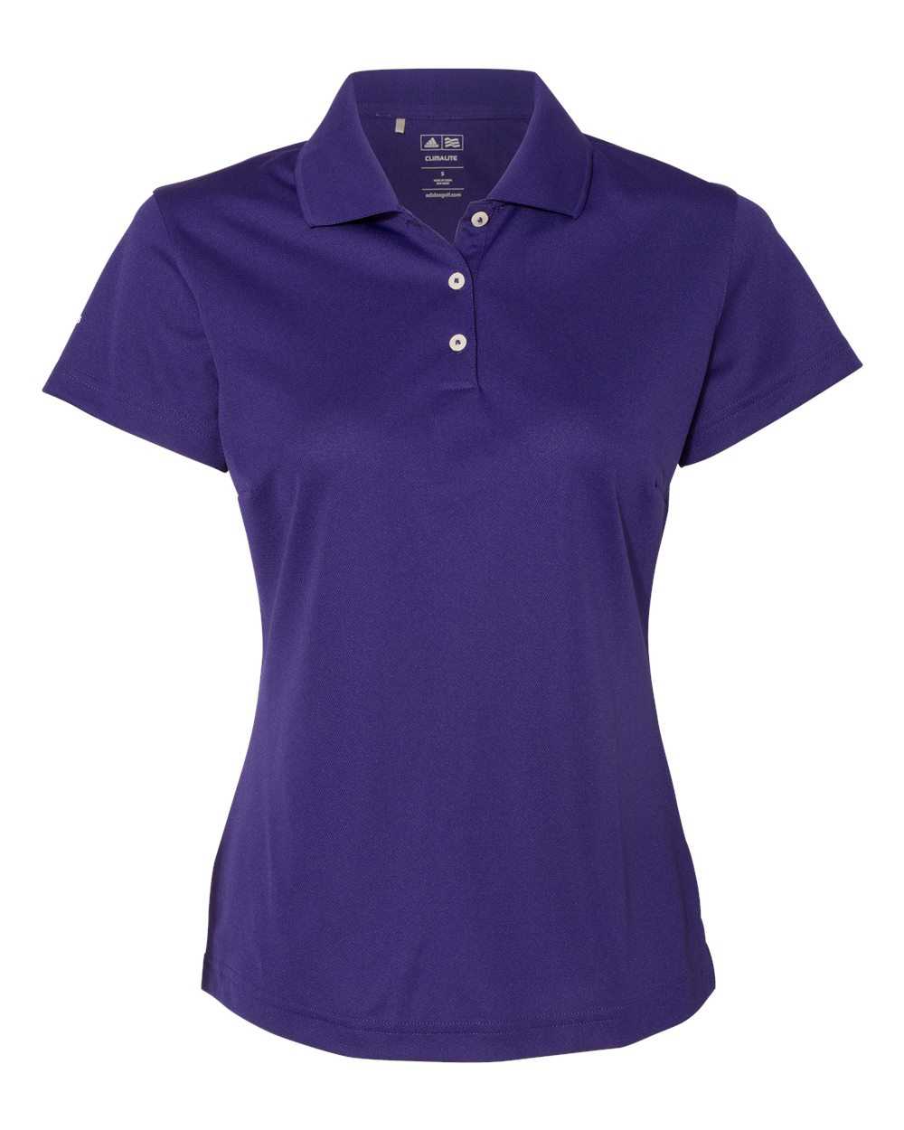 Adidas A131 Women's Basic Sport Shirt - Collegiate Purple White - HIT a Double