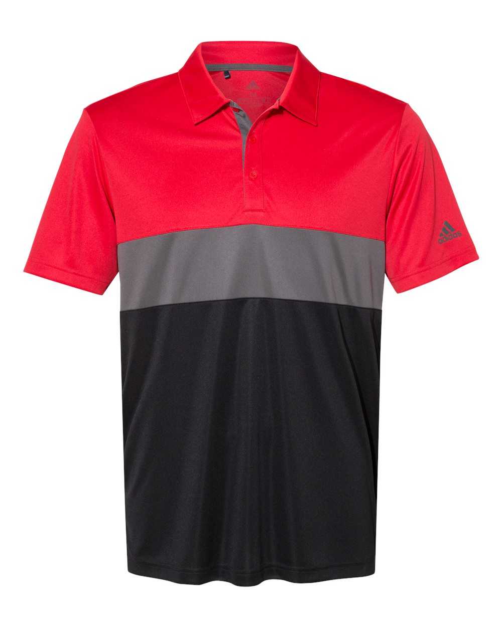 Adidas A236 Merch Block Sport Shirt - Collegiate Red Grey Five Black - HIT a Double