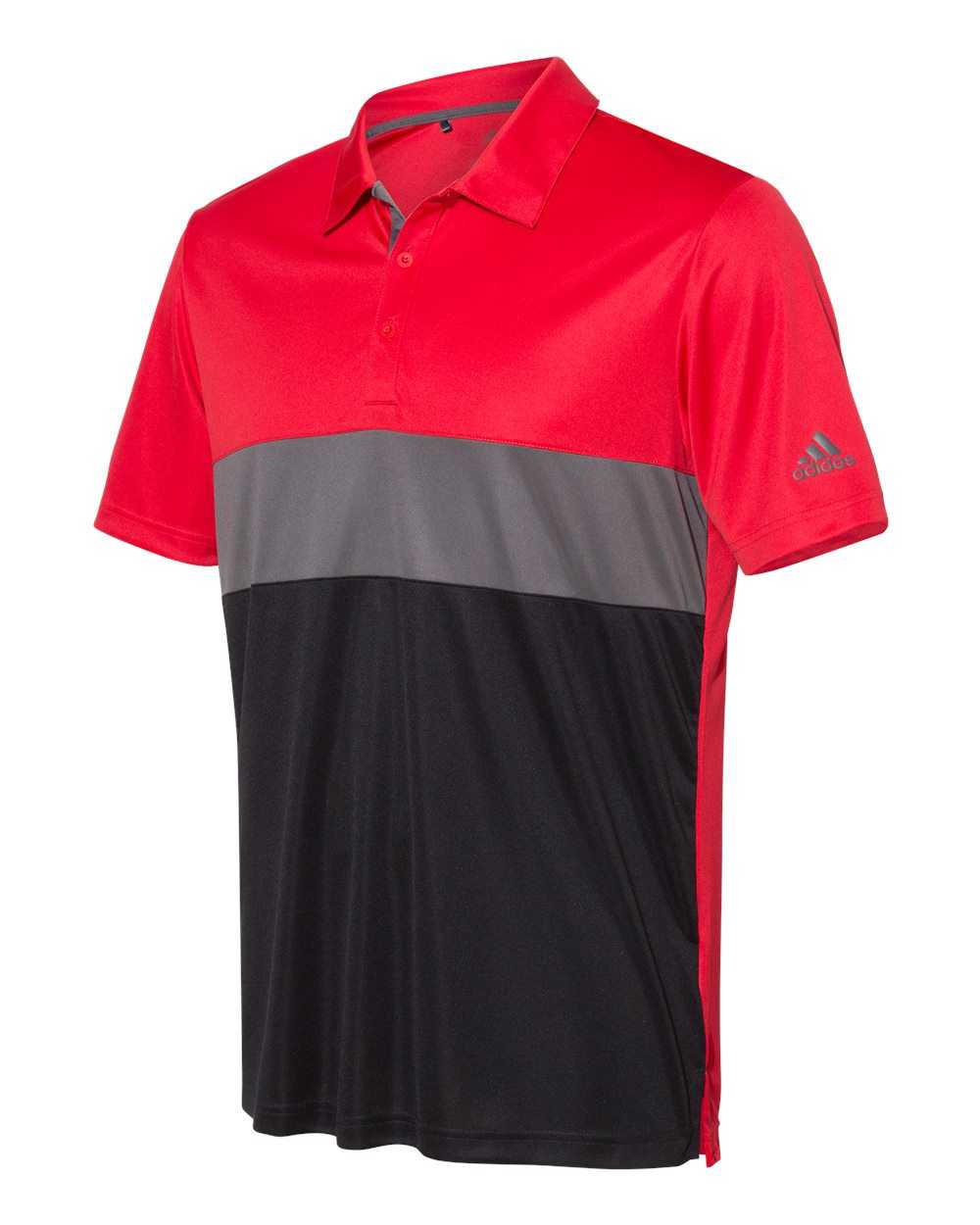 Adidas A236 Merch Block Sport Shirt - Collegiate Red Grey Five Black - HIT a Double