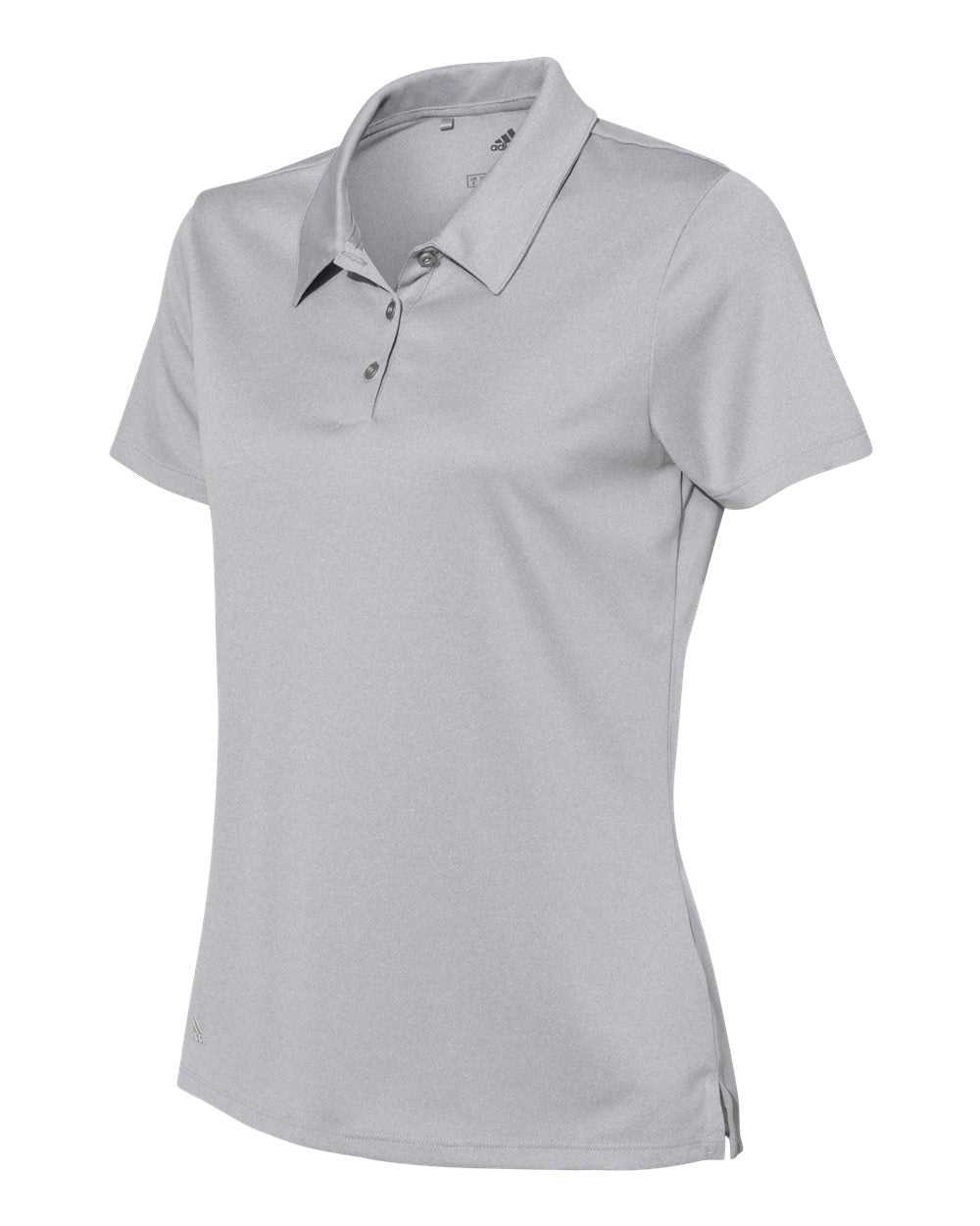 Adidas A241 Women's Heathered Sport Shirt - Mid Grey Melange - HIT a Double