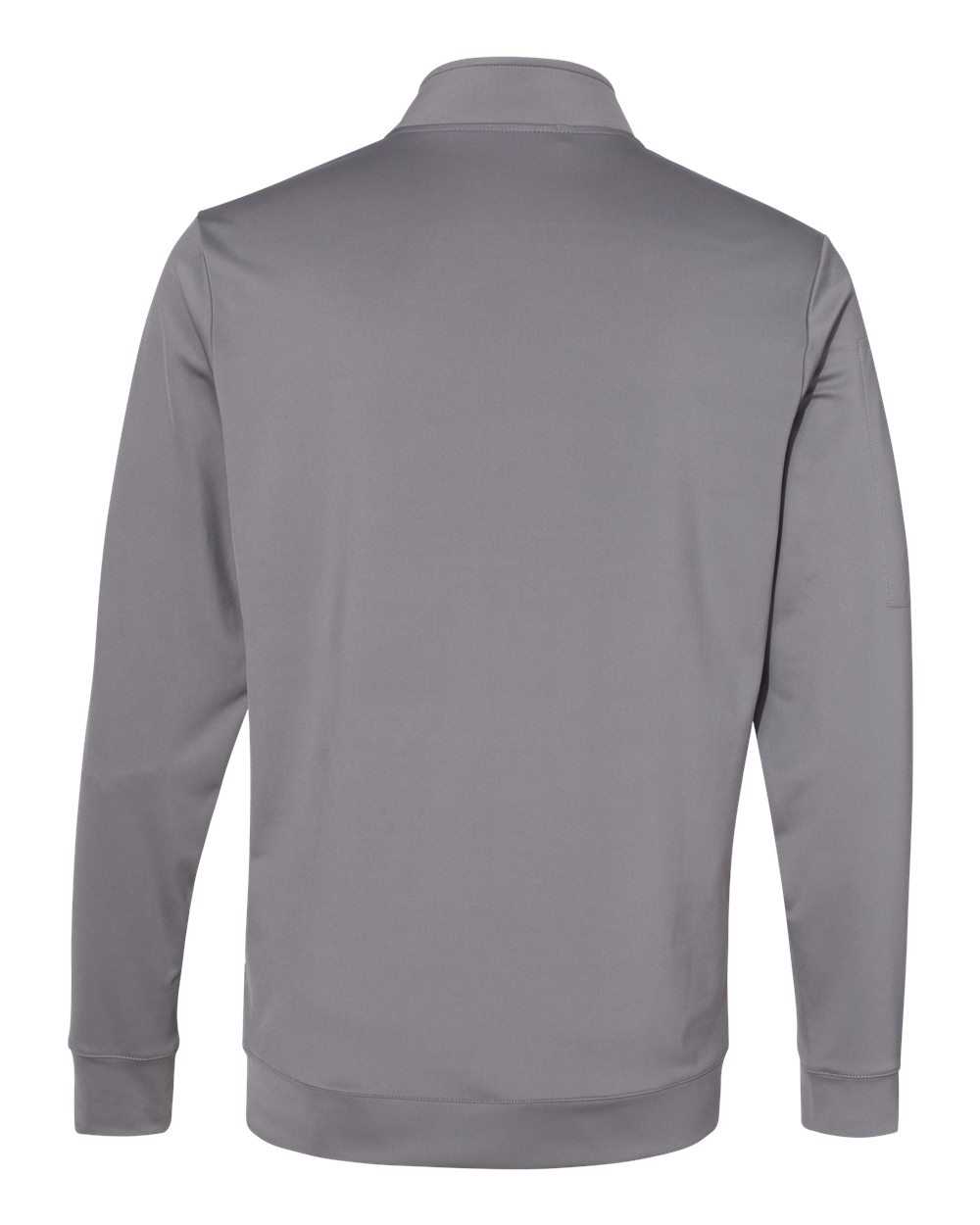 Adidas A295 Performance Textured Quarter-Zip Pullover - Grey Three - HIT a Double