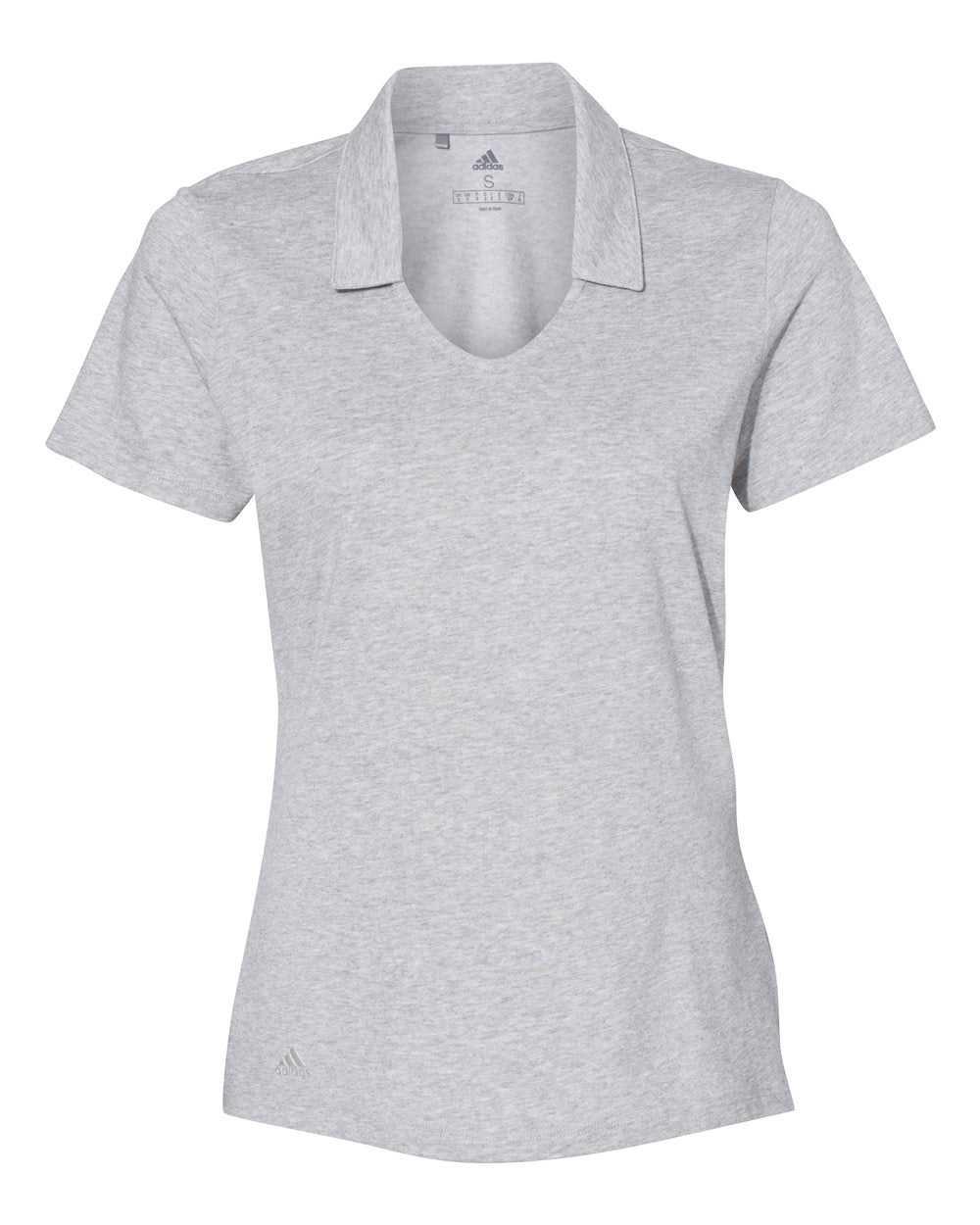 Adidas A323 Women&#39;s Cotton Blend Sport Shirt - Medium Grey Heather - HIT a Double