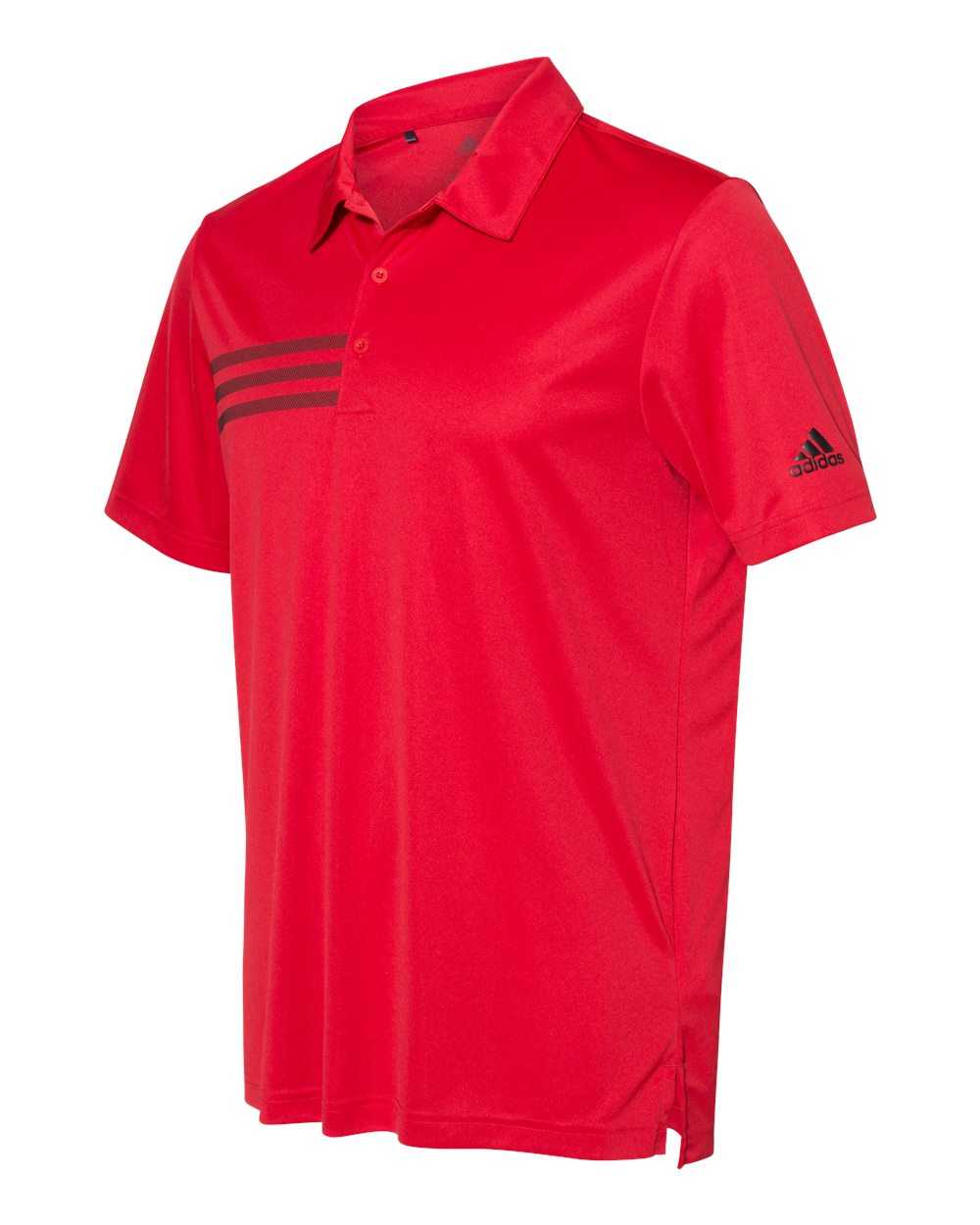 Adidas A324 3-Stripes Chest Sport Shirt - Collegiate Red Black - HIT a Double