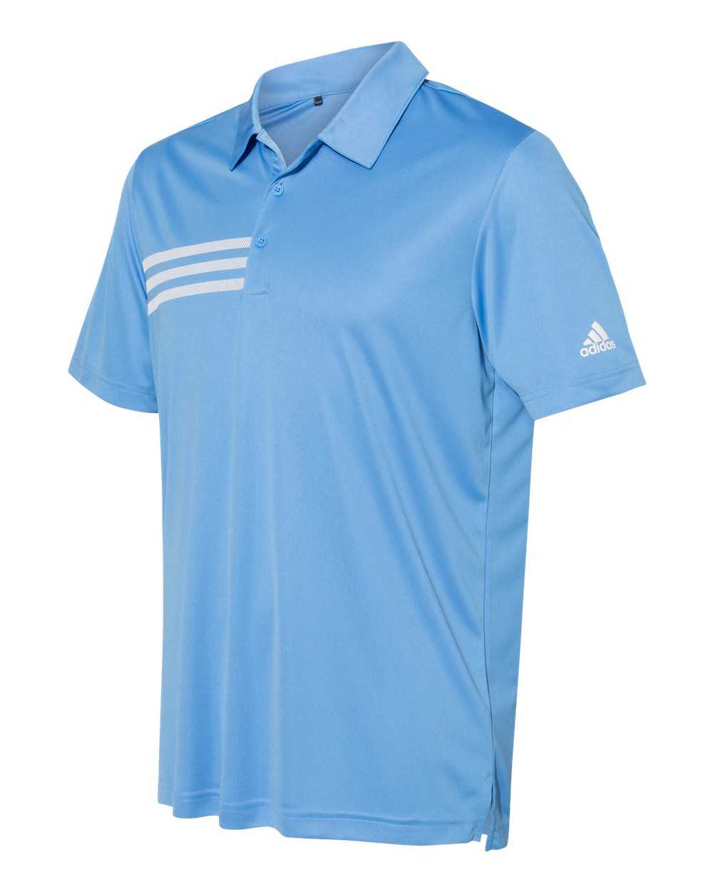 Adidas A324 3-Stripes Chest Sport Shirt - Lucky Blue White - HIT a Double