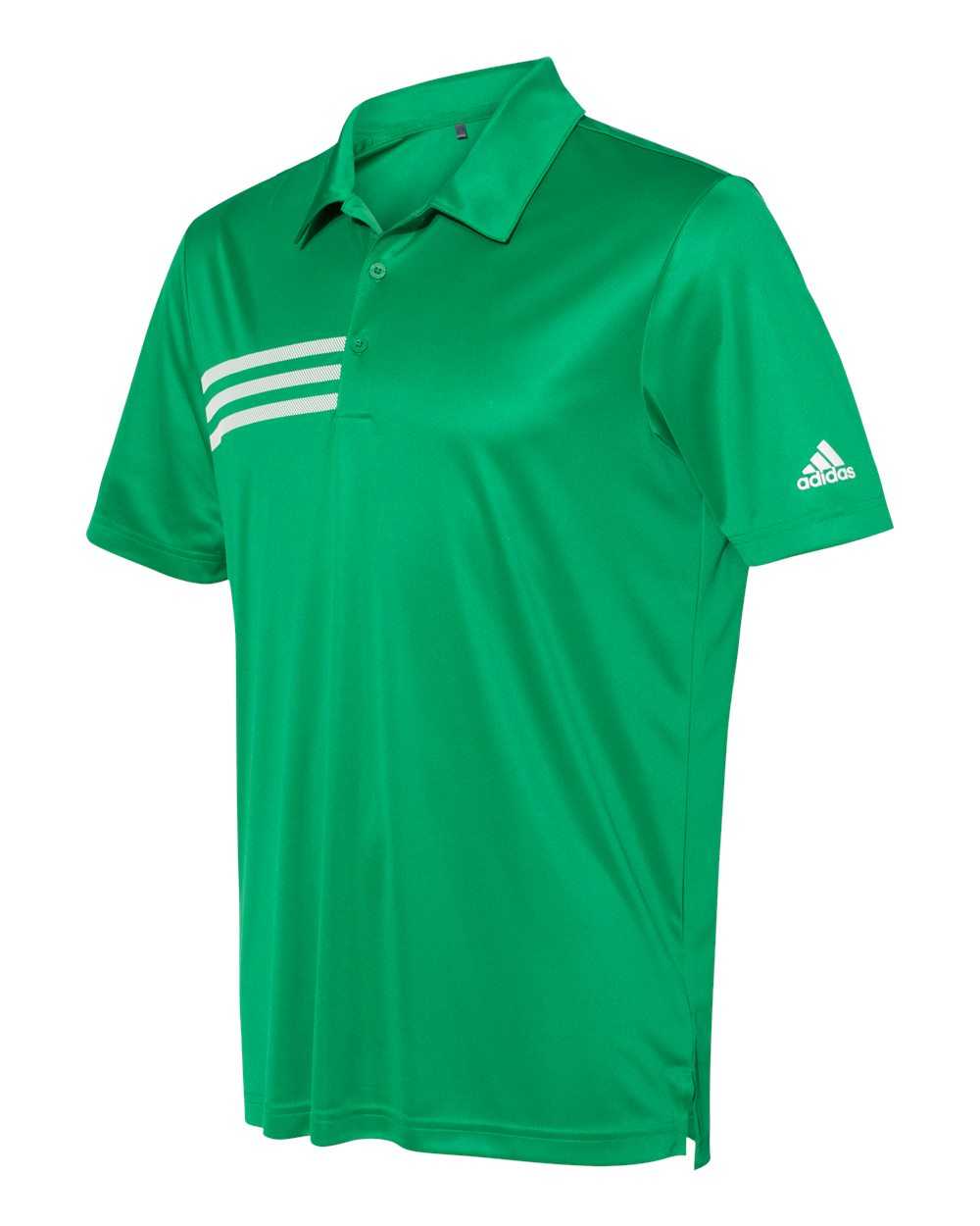 Adidas A324 3-Stripes Chest Sport Shirt - Team Green White