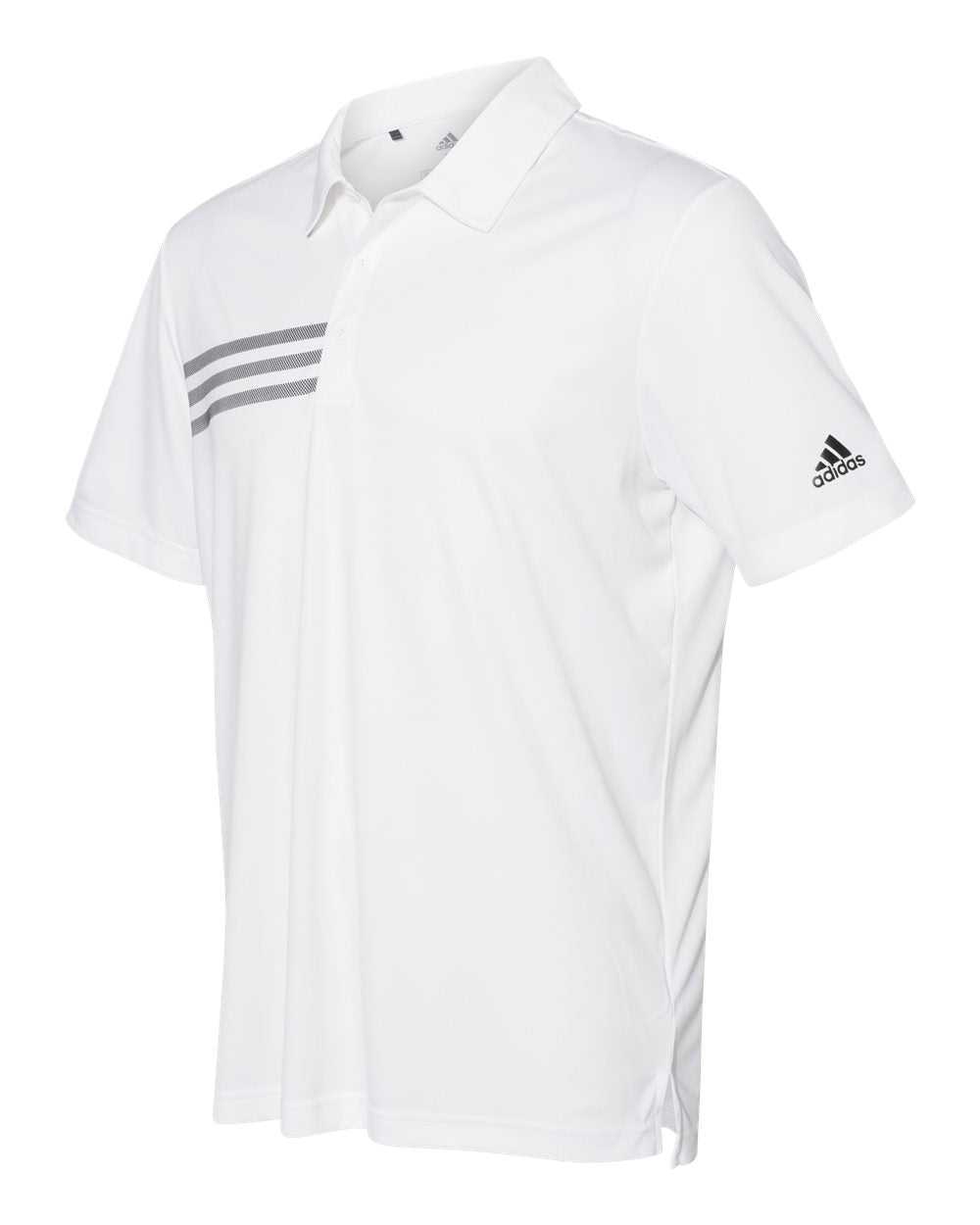 Adidas A324 3-Stripes Chest Sport Shirt - White Black - HIT a Double