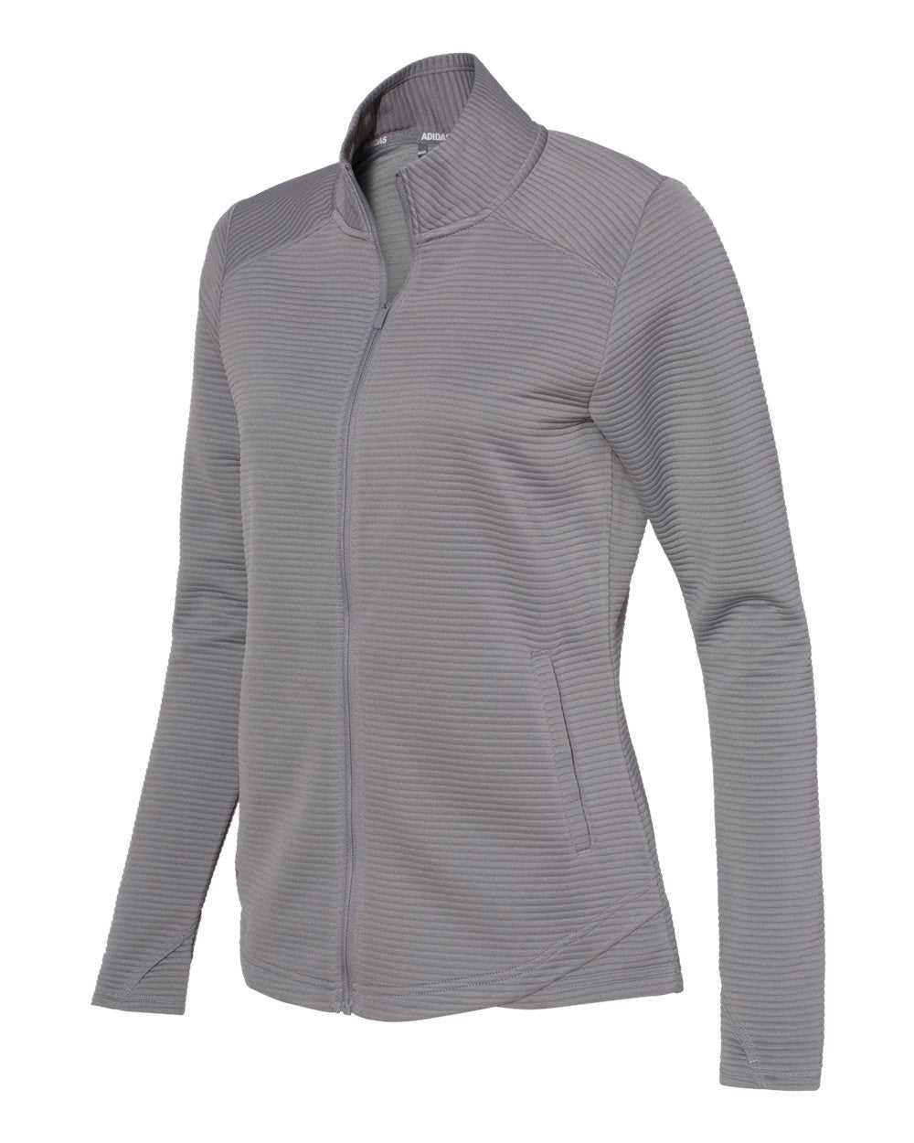 Adidas A416 Women&#39;s Textured Full-Zip Jacket - Grey Three - HIT a Double