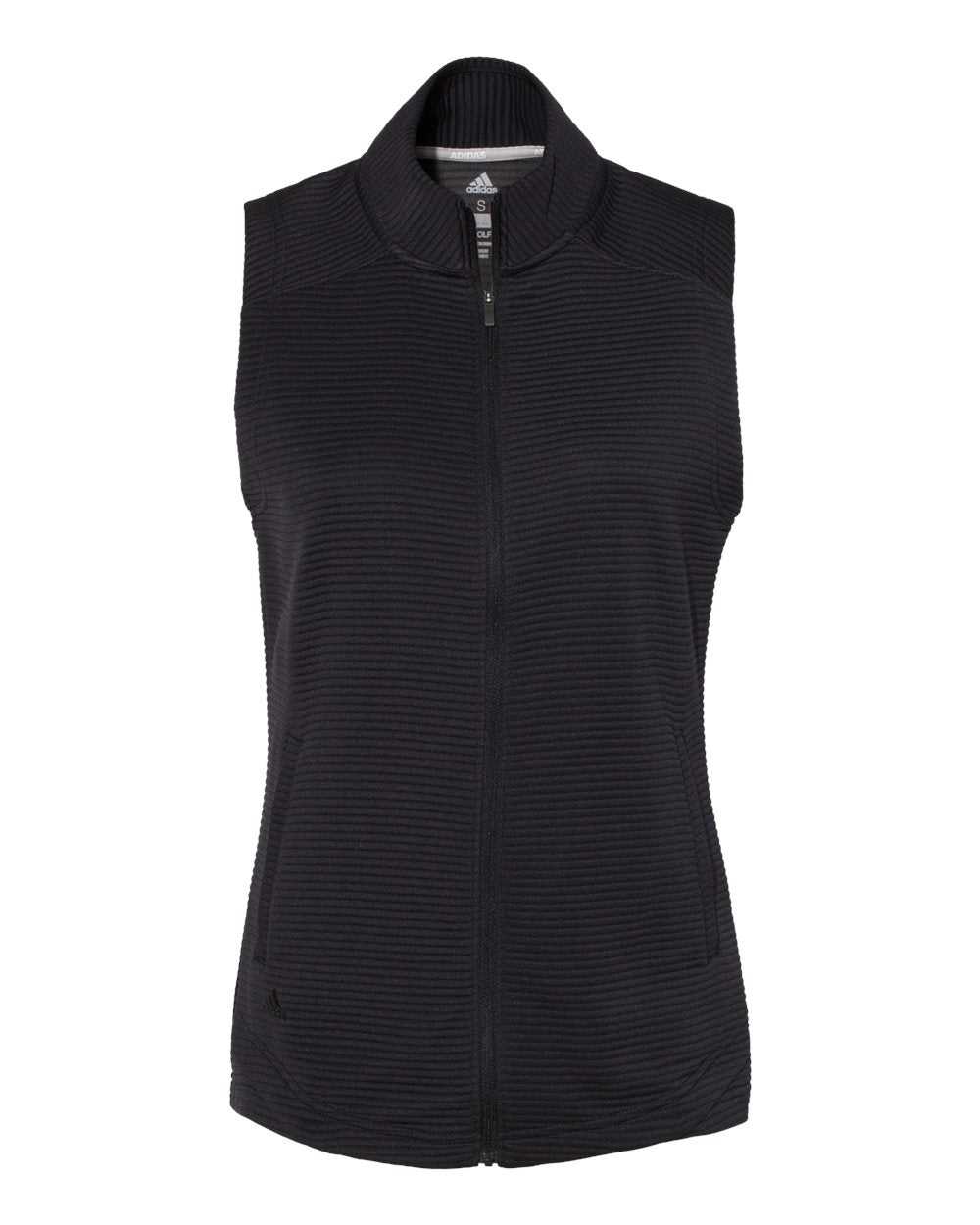 Adidas A417 Women&#39;s Textured Full-Zip Vest - Black - HIT a Double