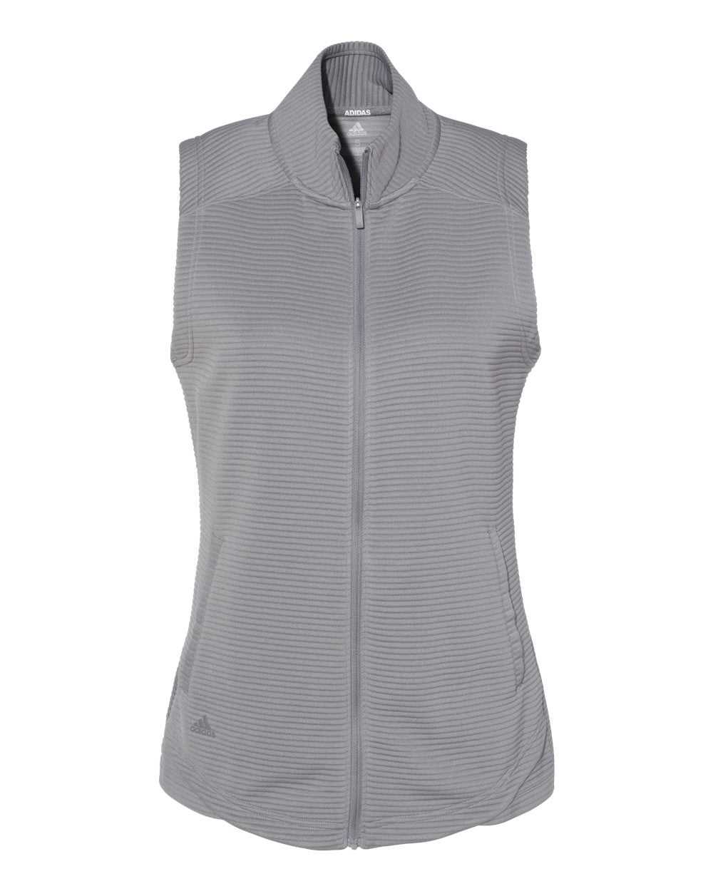 Adidas A417 Women&#39;s Textured Full-Zip Vest - Grey Three - HIT a Double