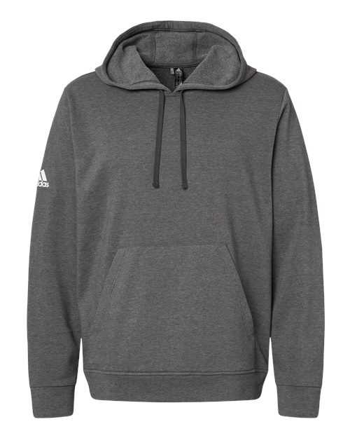 Adidas A432 Fleece Hooded Sweatshirt - Dark Grey Heather - HIT a Double
