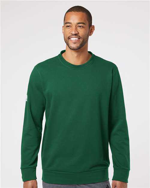 Adidas A434 Fleece Crewneck Sweatshirt - Collegiate Green - HIT a Double - 2