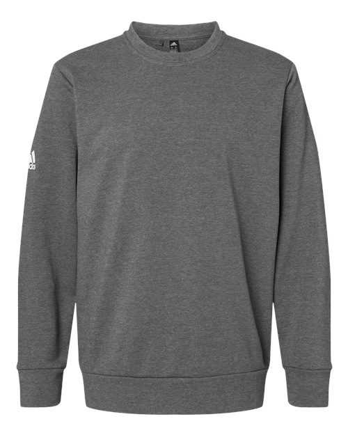 Adidas A434 Fleece Crewneck Sweatshirt - Dark Grey Heather - HIT a Double