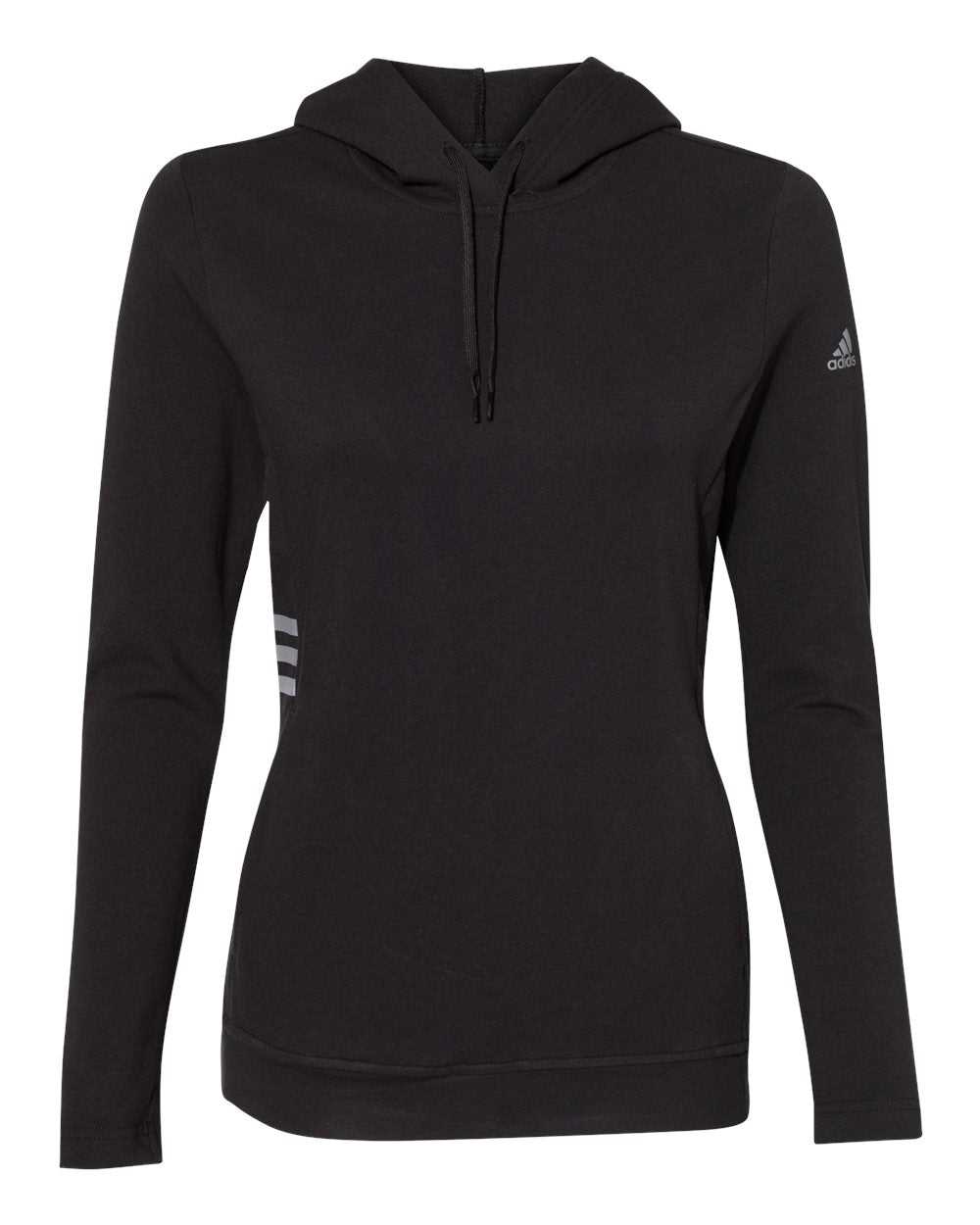 Adidas A451 Women's Lightweight Hooded Sweatshirt - Black - HIT a Double