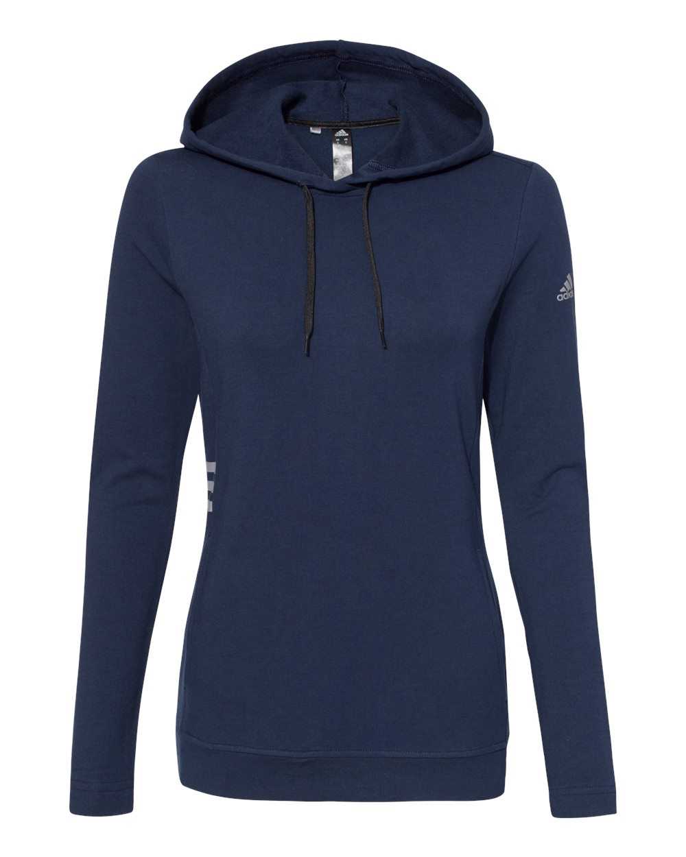 Adidas A451 Women&#39;s Lightweight Hooded Sweatshirt - Collegiate Navy - HIT a Double