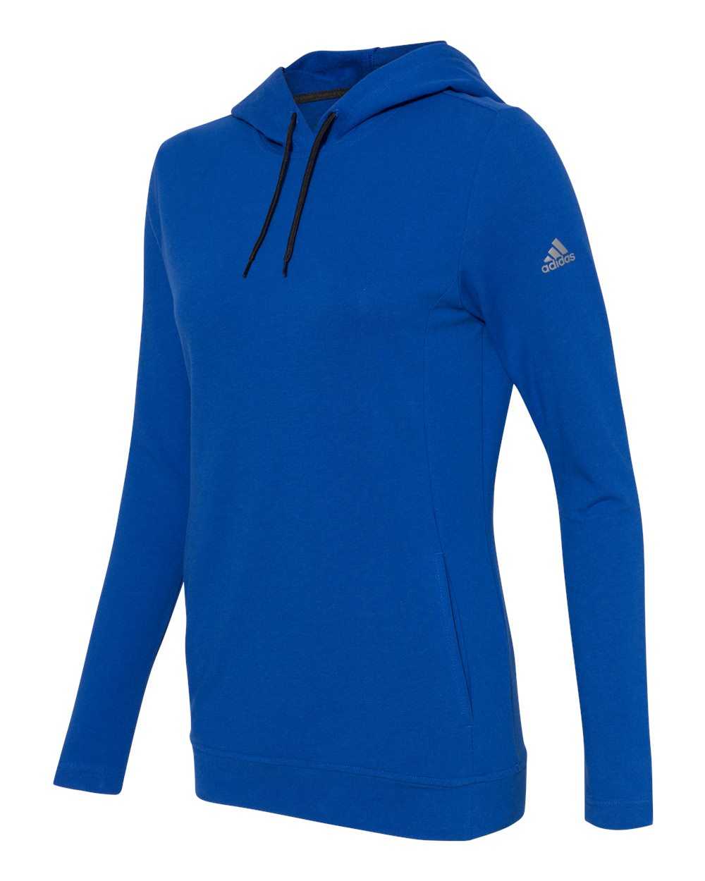 Adidas A451 Women&#39;s Lightweight Hooded Sweatshirt - Collegiate Royal - HIT a Double