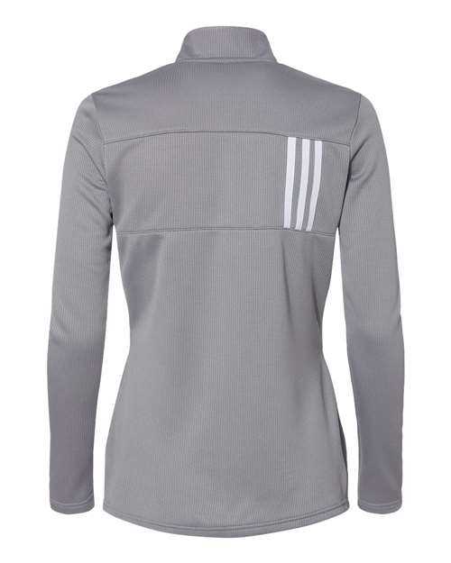 Adidas A483 Women&#39;s 3-Stripes Double Knit Full-Zip - Grey Three White - HIT a Double