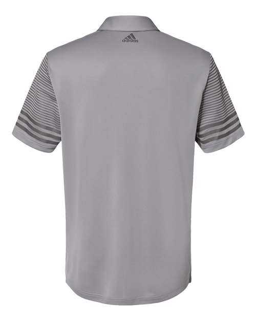 Adidas A490 Striped Sleeve Polo - Grey Three Grey Five - HIT a Double