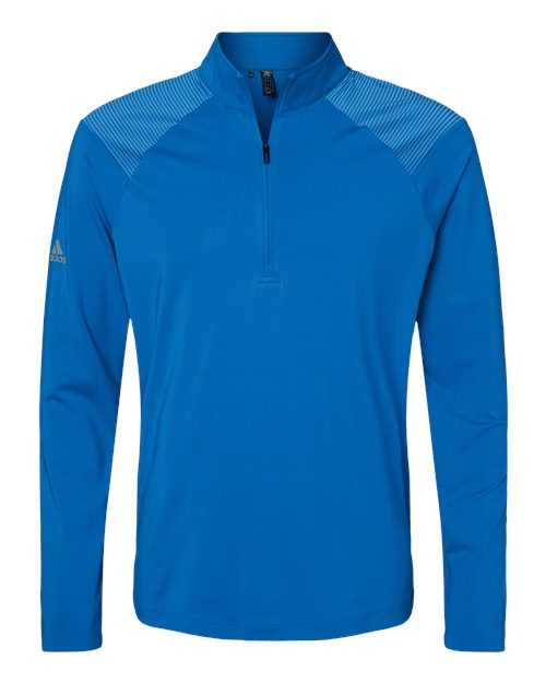 Adidas A520 Shoulder Stripe Quarter-Zip Pullover - Glory Blue - HIT a Double