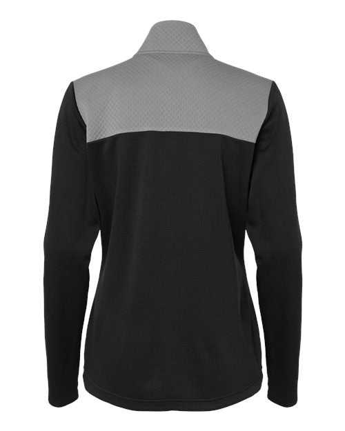 Adidas A529 Women&#39;s Textured Mixed Media Full-Zip Jacket - Black Grey Three - HIT a Double