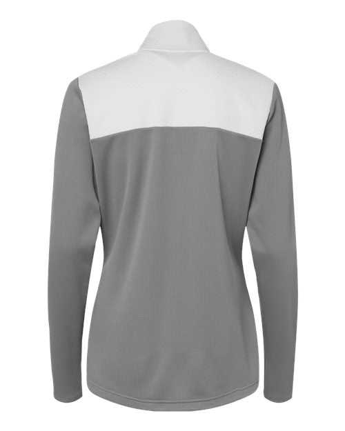 Adidas A529 Women&#39;s Textured Mixed Media Full-Zip Jacket - Grey Three White - HIT a Double