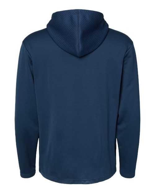 Adidas A530 Textured Mixed Media Hooded Sweatshirt - Collegiate Navy - HIT a Double
