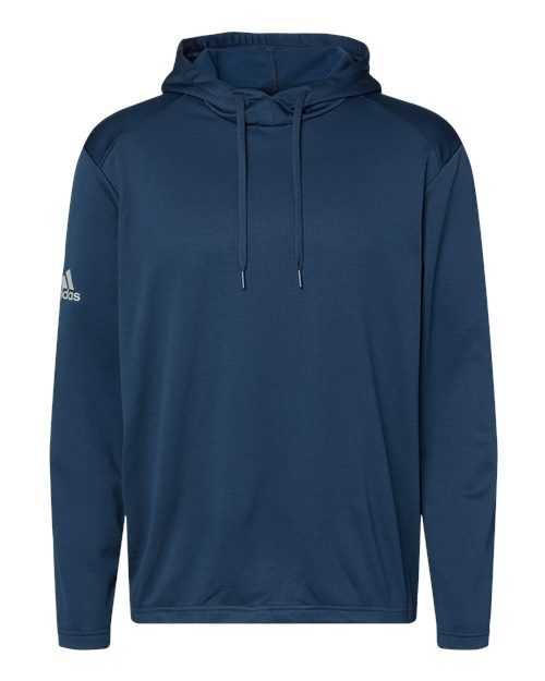 Adidas A530 Textured Mixed Media Hooded Sweatshirt - Collegiate Navy - HIT a Double