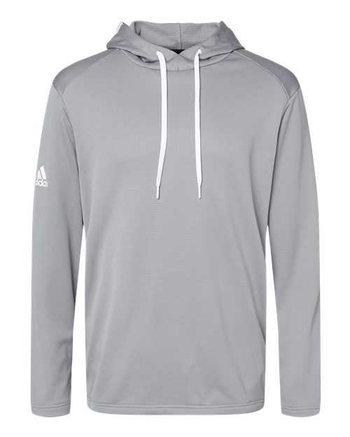 Adidas A530 Textured Mixed Media Hooded Sweatshirt - Grey Three - HIT a Double