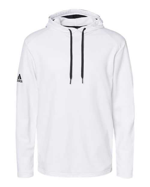 Adidas A530 Textured Mixed Media Hooded Sweatshirt - White - HIT a Double
