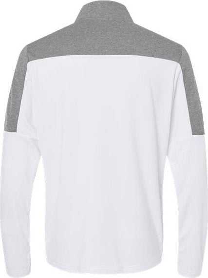 Adidas A552 Lightweight Quarter-Zip Pullover - White Gray Three Melange&quot; - &quot;HIT a Double