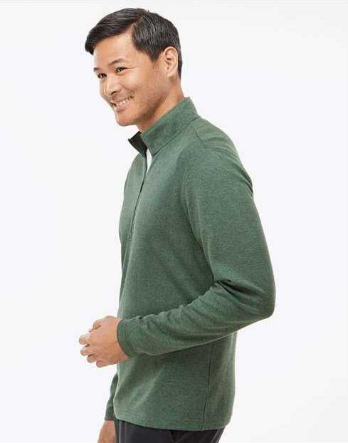 Adidas A554 3-Stripes Quarter-Zip Sweater - Green Oxide Melange&quot; - &quot;HIT a Double