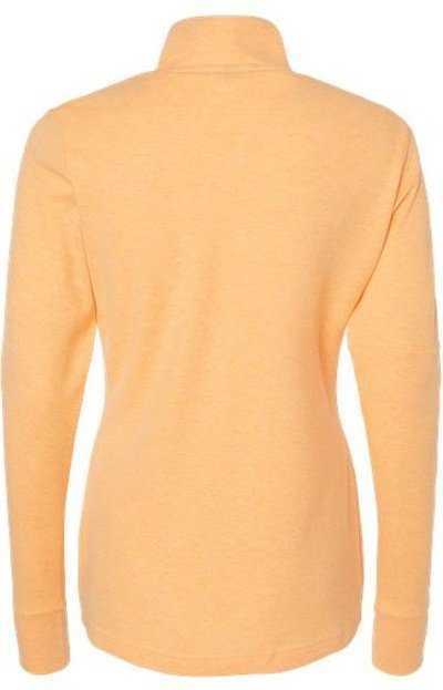 Adidas A555 Women's 3-Stripes Quarter-Zip Sweater - Acid Orange Melang
