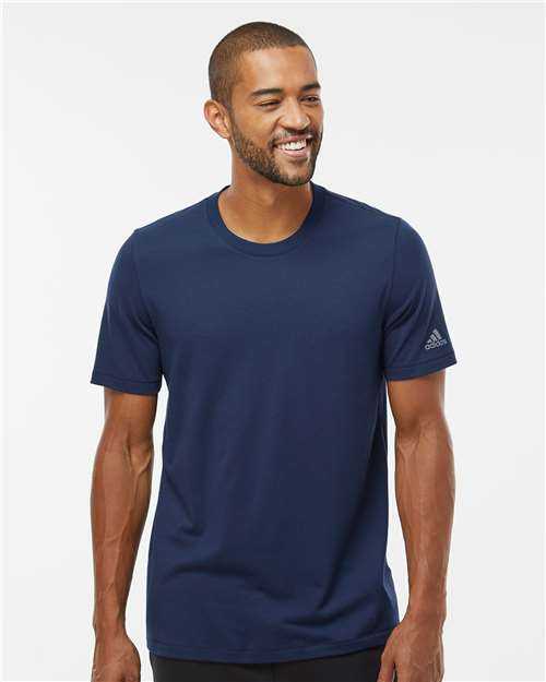 Adidas A556 Blended T-Shirt - Collegiate Navy" - "HIT a Double