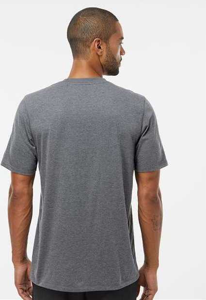 Adidas A556 Blended T-Shirt - Dark Gray Heather - HIT a Double - 4