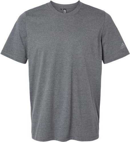 Adidas A556 Blended T-Shirt - Dark Gray Heather - HIT a Double - 1