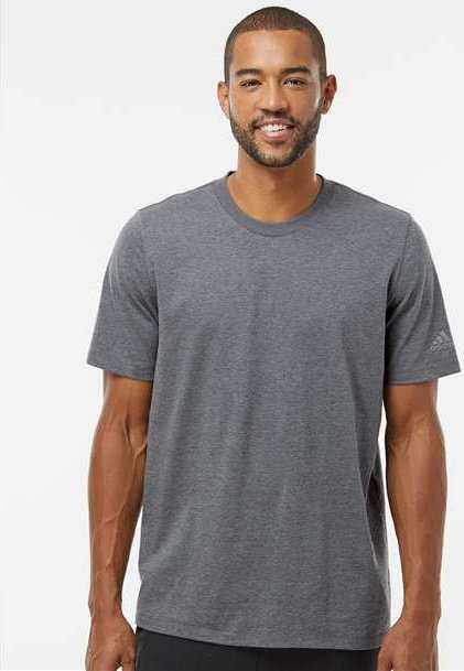 Adidas A556 Blended T-Shirt - Dark Gray Heather - HIT a Double - 2