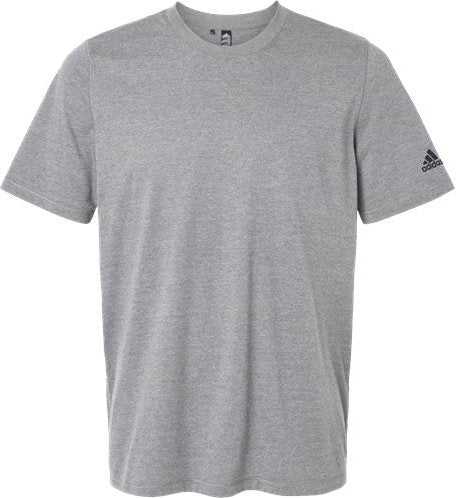 Adidas A556 Blended T-Shirt - Medium Gray Heather" - "HIT a Double