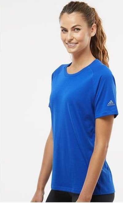 Adidas A557 Women&#39;s Blended T-Shirt - Collegiate Royal&quot; - &quot;HIT a Double
