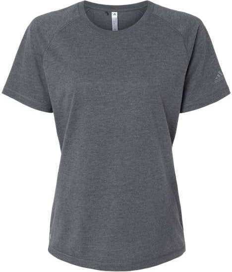 Adidas A557 Women's Blended T-Shirt - Dark Gray Heather" - "HIT a Double