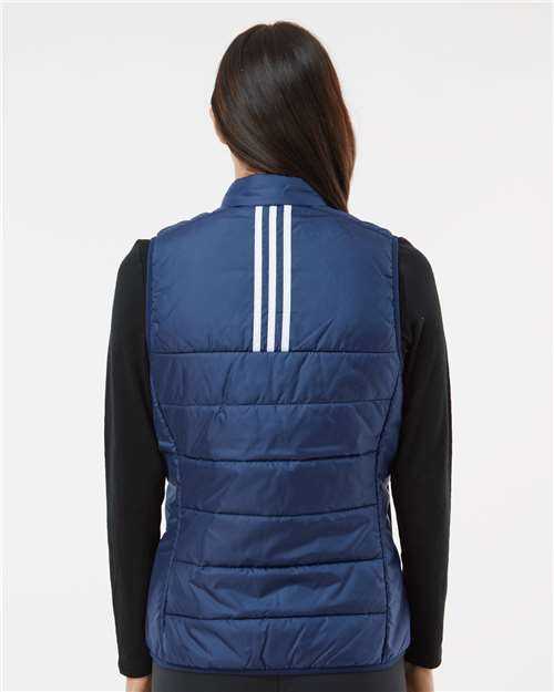 Adidas A573 Women&#39;s Puffer Vest - Team Navy Blue&quot; - &quot;HIT a Double