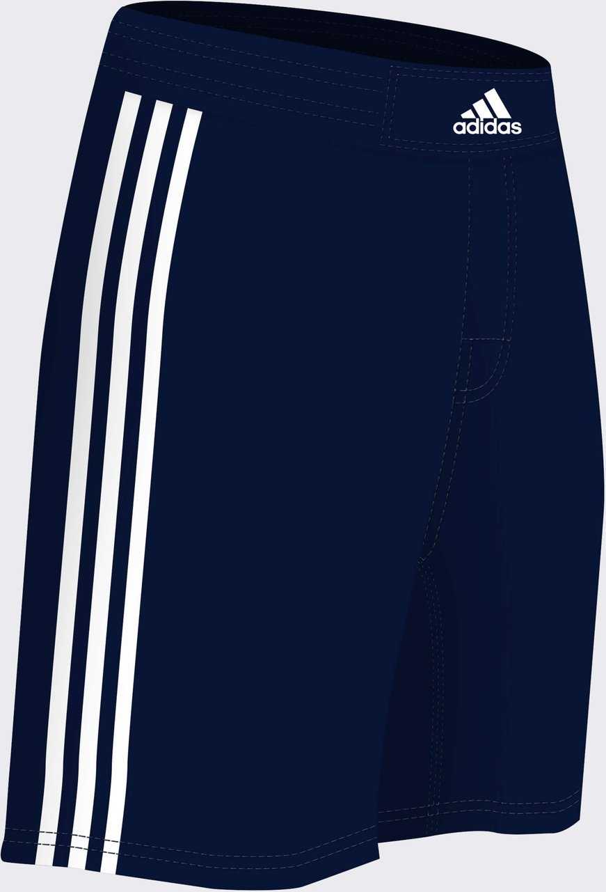 Adidas aA201s Grappling Wrestling Shorts - Navy White - HIT a Double