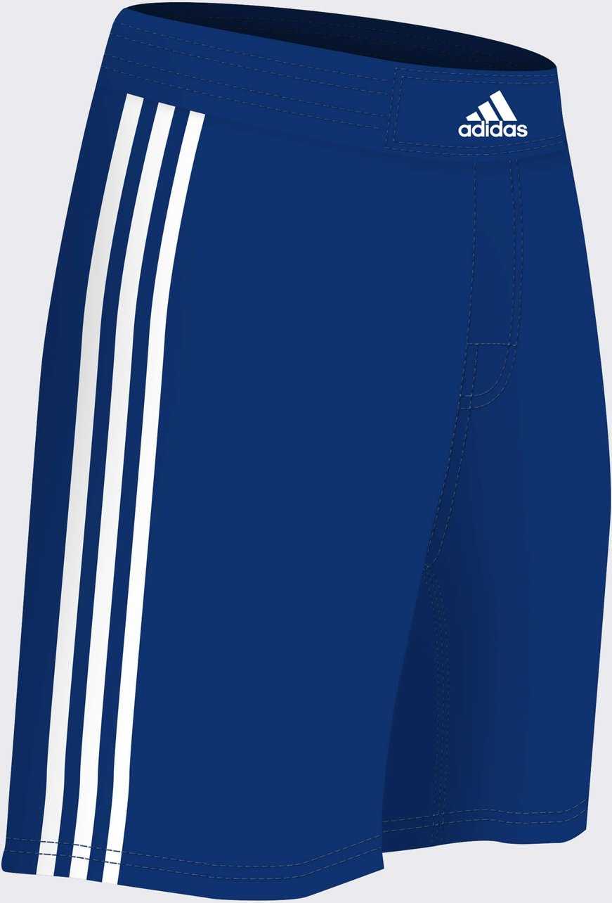 Adidas aA201s Grappling Wrestling Shorts - Royal White - HIT a Double