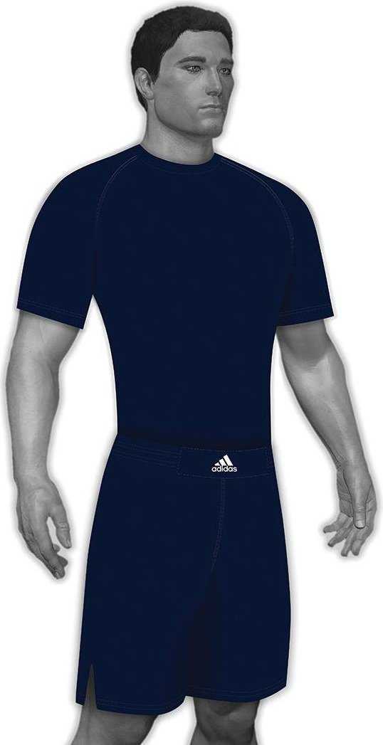Adidas aA502s Compression Wrestling Shirt - Navy - HIT a Double
